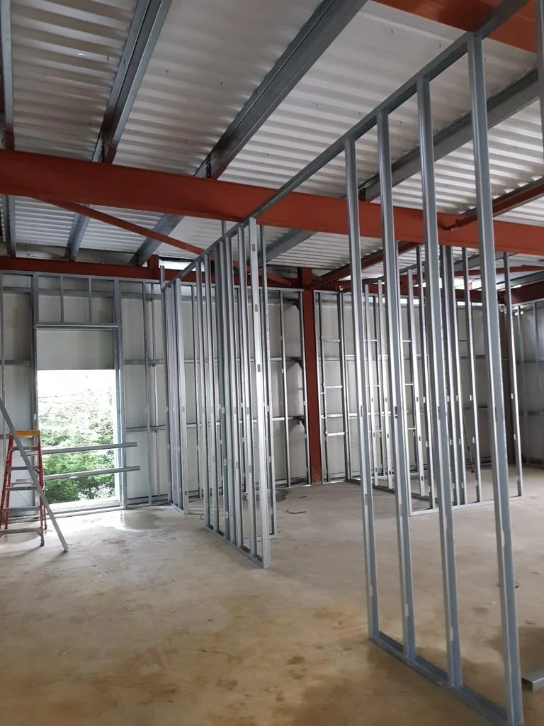 Bishopsgate School partition construction
