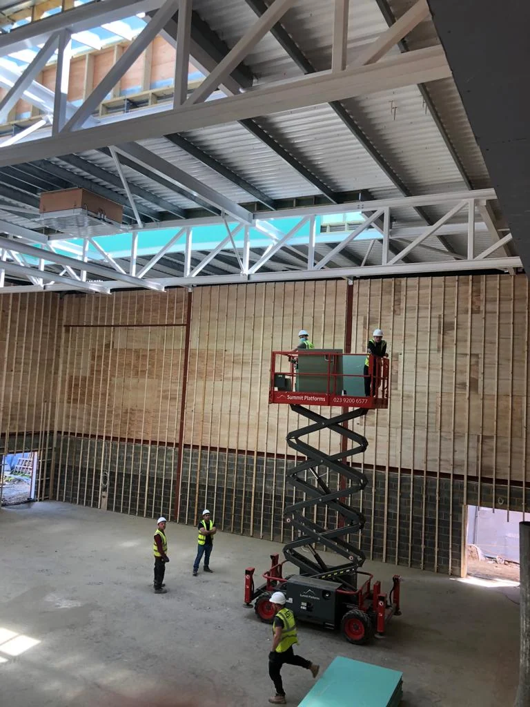 Bishopsgate School sports hall construction