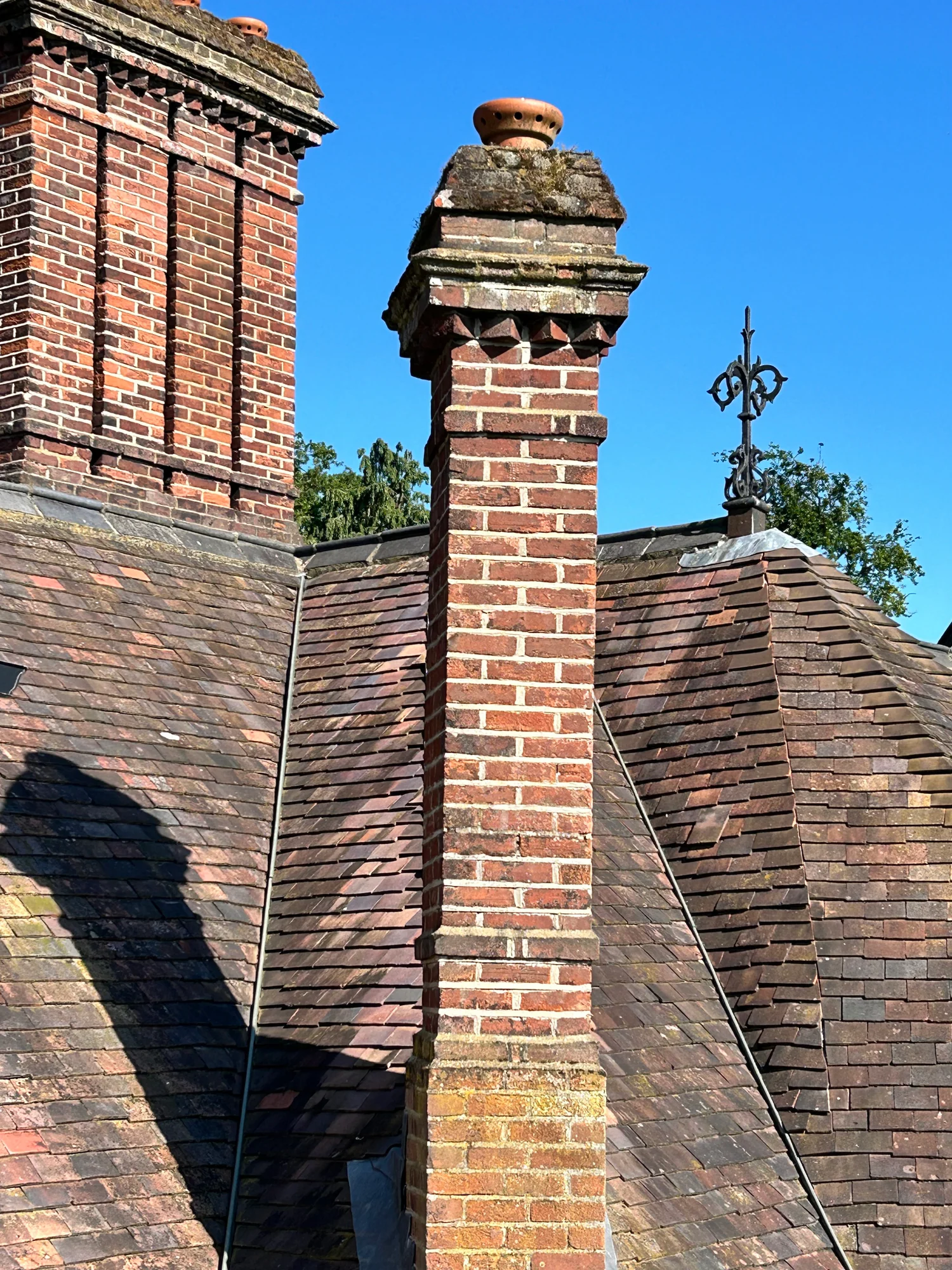 Durrants House chimney repair area