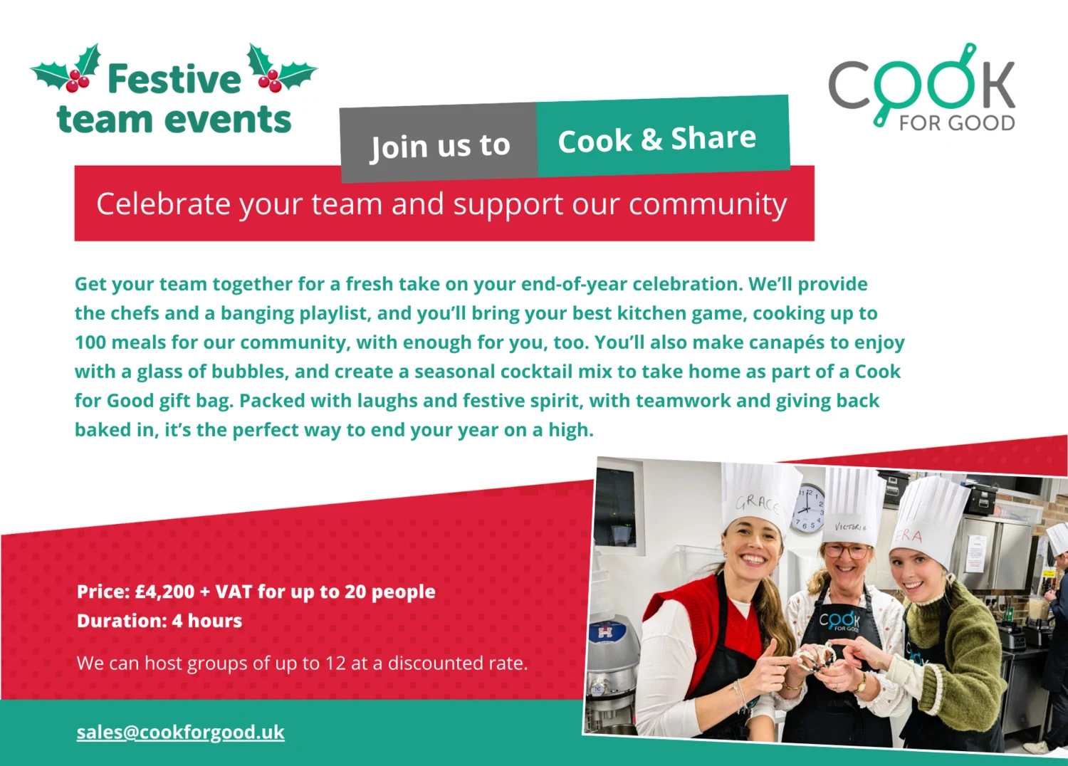 Cook for Good Festive Cook and Share community cooking initiative